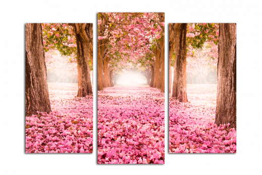 Модульная картина Розовый сад