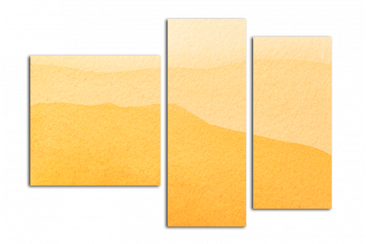 Модульная картина Желтая акварель